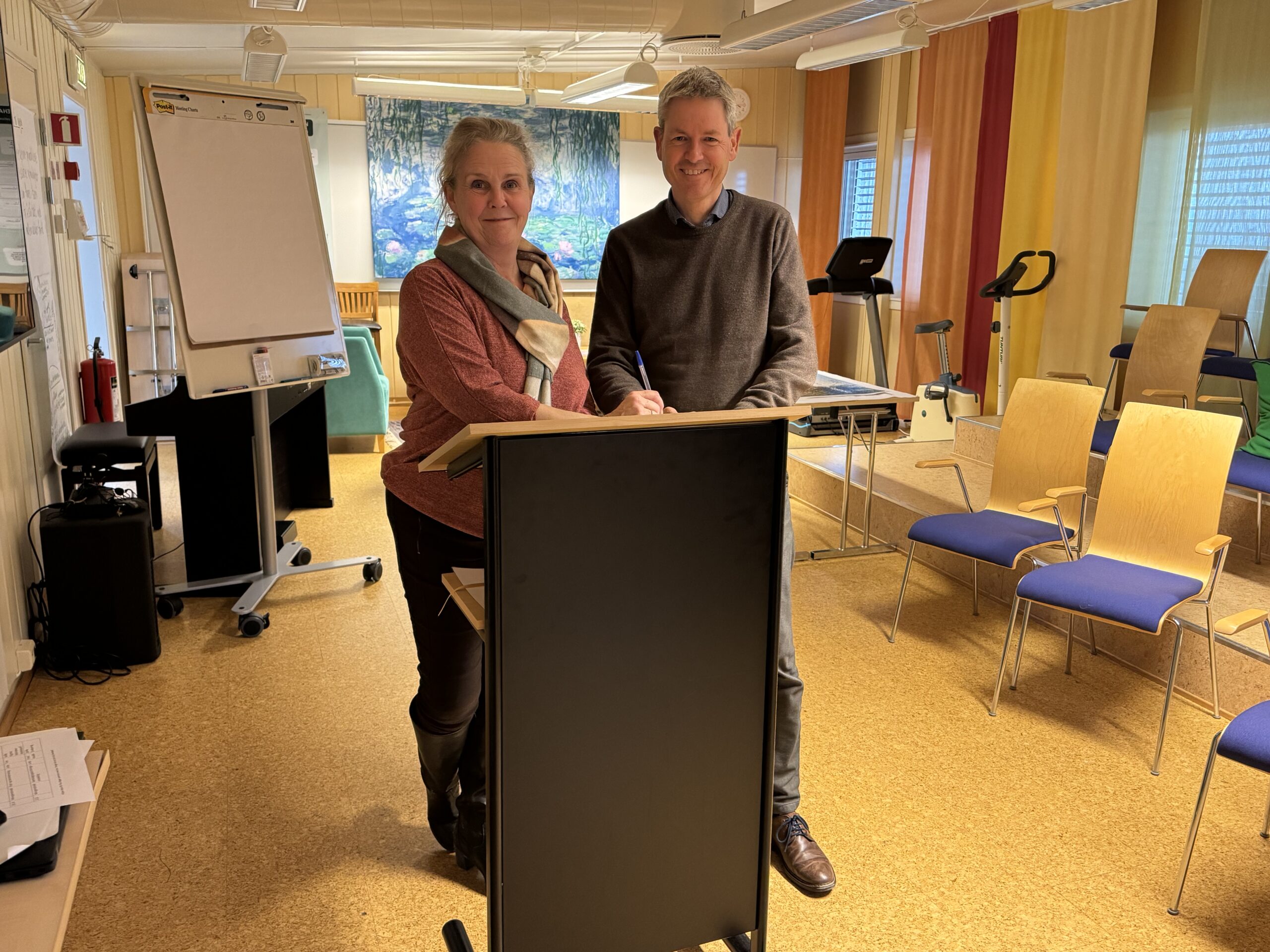 Kommunalsjef i Ringsaker kommune, Sverre Rudjord sammen med Bente Sydtangen.