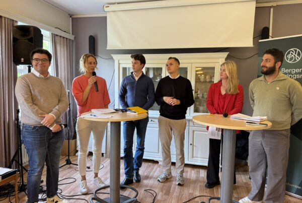 Fra venstre: Sondre Hillestad (H), Kristine Skår (PIIB), Martin Jonsterhaug (Frp), Joel Ystebø (Krf), Lisa Nathalia Johnsen Lunde (Ap) og Alexander Papas (SV)