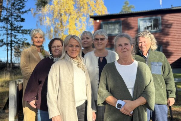 Ledersamling for ny enhet for Omsorgstjenester. Fra venstre: Elin Sjursen, Domkirkehjemmet, Anita Lyssand, Lena Pedersen, Slettebakken Menighets eldresenter, Beate Wiktorin, økonomiansvarlig, Marion Ytre-Arne Kvamme, Siljuslåtten sykehjem, Bente Sydtangen, Hospice Sangen og Julie Mittet, Grefsenhjemmet