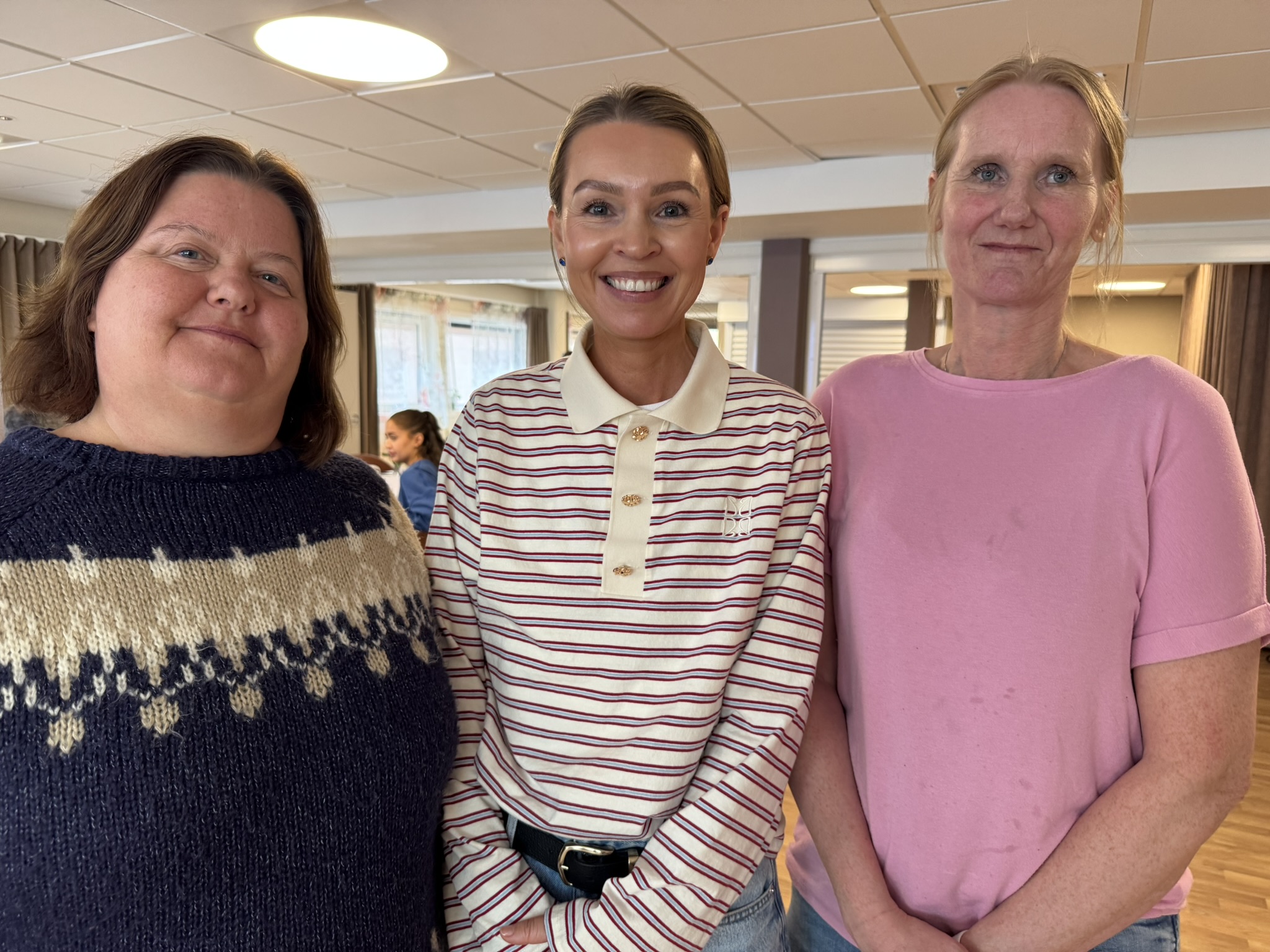Ann-Kristin Eldevik fra Domkirkehjemmet, Kristin Von Krogh fra Slettebakken Menighets Eldresenter og Cecilie Hatlandfra Siljulslåtten sykehjem.